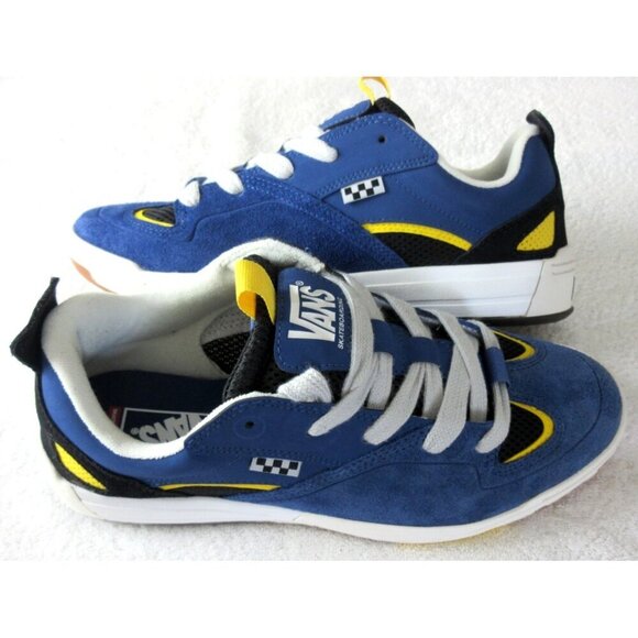 Vans Men's Skate Mixxa Suede Mesh Shoes Navy Blue Grey White Sizes NIB - Picture 2 of 5